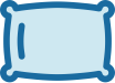 Blue pillow icon