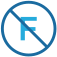 Blue no fluoride icon